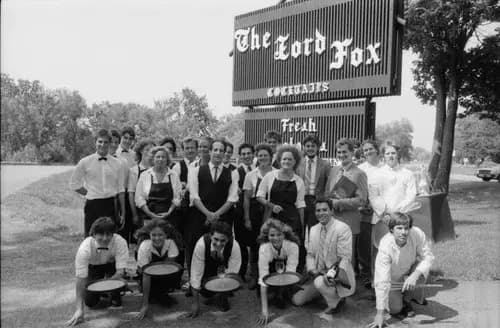 The Lord Fox restaurant staff historic photo